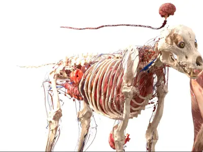  Shepherd Dog Anatomy 3D 