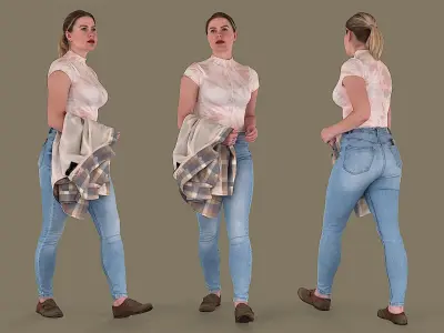 StrideInStyle Young Woman Walking 3D model