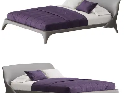 Nice Modern Upholstered Bed 3D model