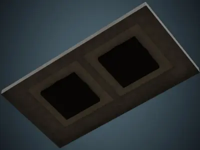 Manhole 2A Low-poly 3D model