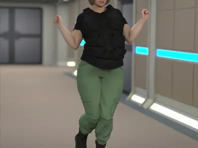 USAF SG Team Uniform for La Femme 2 for Poser 3D model