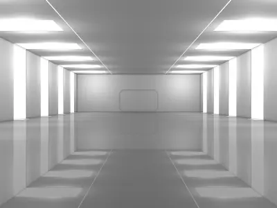 Sci Fi Warehouse Low-poly 3D model
