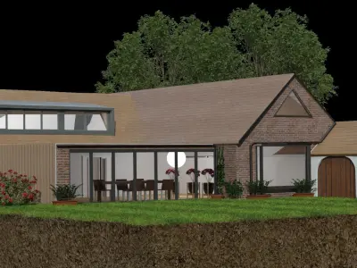 Residential House Design 3D model
