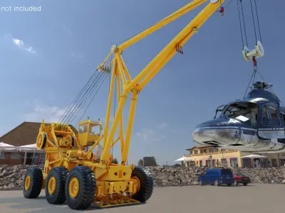  Emergency Heavy Lift Crane Yellow 