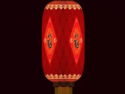 Chinese red lantern 3D model