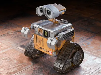 Robot wall-e Low-poly 3D model