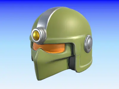 Sci-Fi Helmet 3D Model Low-poly 3D model