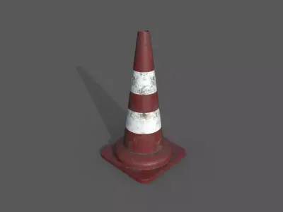 Traffic cone Low-poly 3D model 23