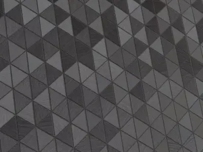 Dark Triangular Wood Mosaic Parquet PBR Texture