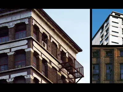 Low Poly Game-Ready Building Pack with Textures Low-poly 3D model