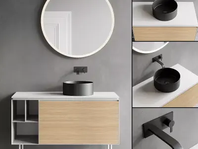 Nic Design Lama Vanity unit Set 1 3D model