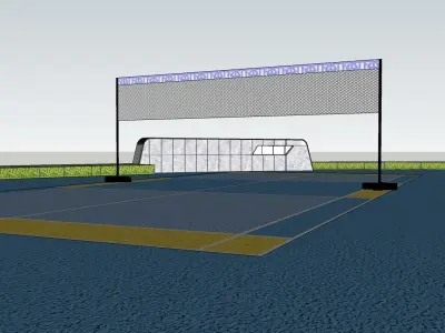 Court outdoor field game 3D model