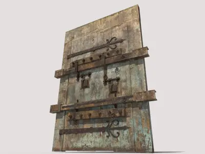Wooden Door 3D model 14