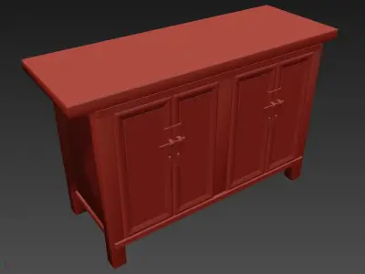 Commode 1 cabinet with two doors 3D model