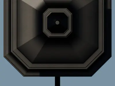 4K High Polly Old Wall Lattern 3D model