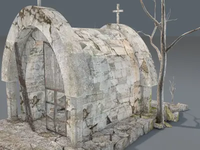 Cemetery door 3d model Low-poly 3D model