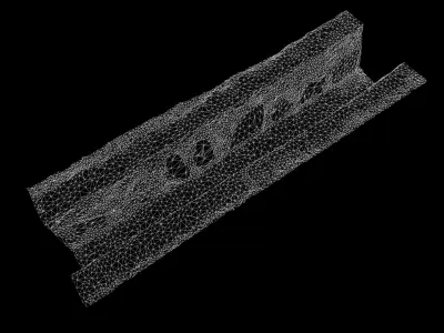 Anydrafts Street gutter 01 Low-poly 3D model