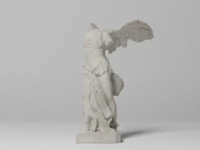 Winged Victory of Samothrace Sculpture VR AR Mobile Game-ready Low-poly 3D model