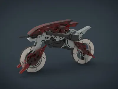WarCycle lego motorcycle Low-poly 3D model