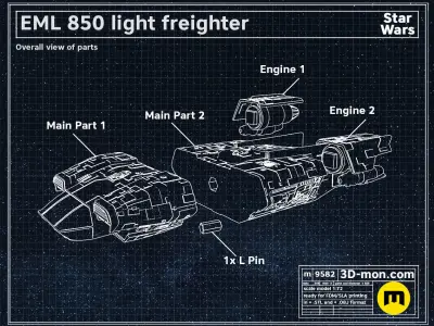 EML 850 light freighter 3D print model