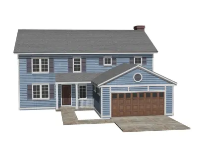 House Low-poly 3D model 24