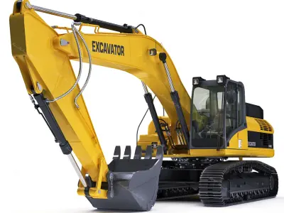  Rigged Crawler Excavator Generic 