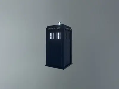 DOCTOR WHO - WILLIAM HARTNELL TARDIS - Rogue Film Productions Low-poly 3D model