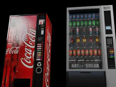 Vending Machine Collection- Pack of 4 Low-poly 3D model