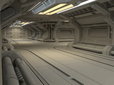 Sci Fi Modular Corridor STANDARD EDITION 3D model