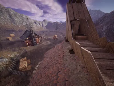 Log Cabin Modular Pack  200 Assets Low-poly 3D model