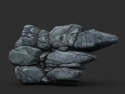 High poly Boulder Rock 230418 3D model