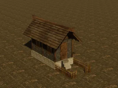 Medieval House 14 Free low-poly 3D model