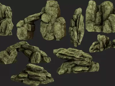 Rock Pack vol 5 Low-poly 3D model