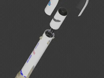 New Glenn rocket 3D model