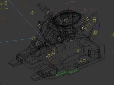 Machinery - spacecraft - functional objects 013 3D model