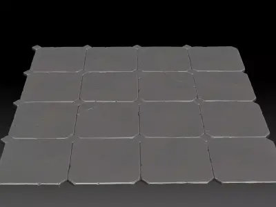 Stylized tile 3D model