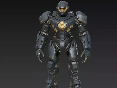 Titan Vanguard Unit - Elite Sci-Fi Armored Mech Collection 3D Model Pack