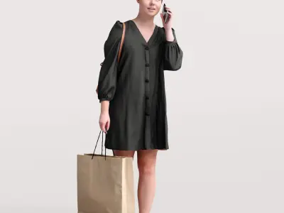 Humano 12- Collection 2208 - SHOPPING PEOPLE - 12 x 3D models  3D model