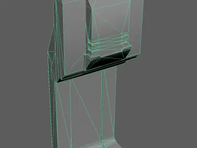 Futuristic stylized console Low-poly 3D model