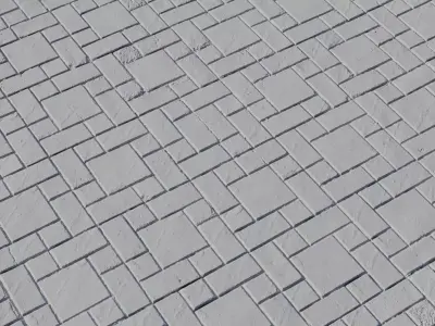 Irregular Patterned Paving Blocks PBR Texture Texture