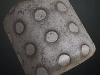 Worn Metal Studs PBR Seamless Texture