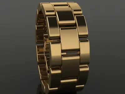 Link Style Band Ring Mix Size 3D print model