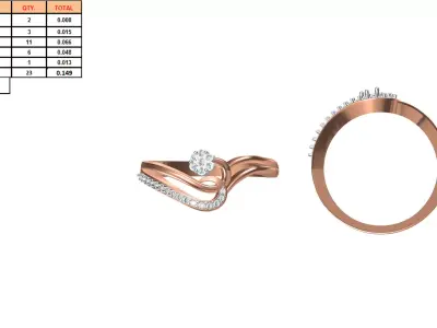 Ladies-Elegant Stone Rings For Womens 133 3D print model