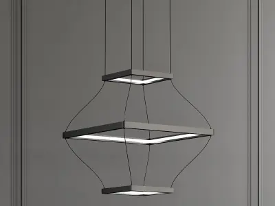 LANTERN pendant light with frame 3D model