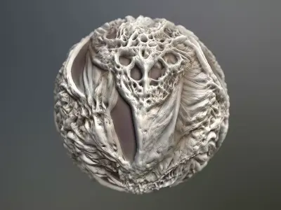 Material Skin Monster 7 Seamless PBR Texture Texture