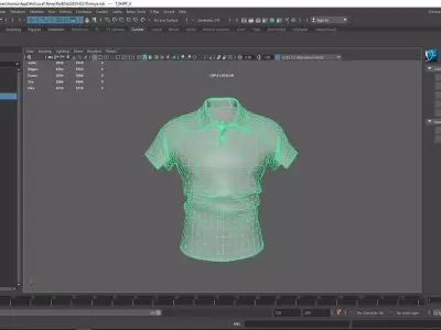 Light Blue Polo Shirt - Game Ready 3D Clothing Low-poly 3D model