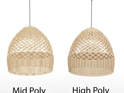  Woven Pendant Lights 3D model