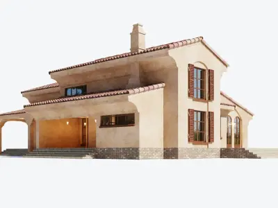 Spanish Colonial Villa 3D model