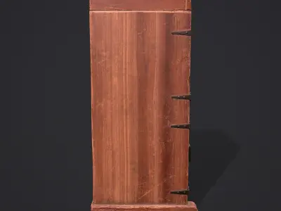 Medieval Style Wardrobe Low-poly 3D model