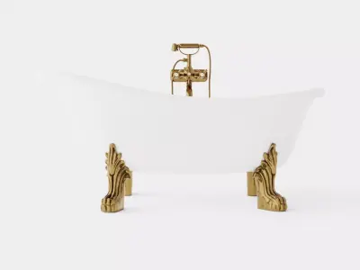 Bath Tub Low-poly 3D model